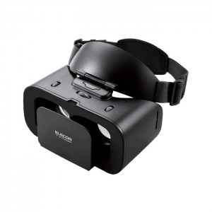 【代引不可】VRゴーグル スマホ用 ヘッドマウントディスプレイ メガネ装着可 エレコム VRG-TL01BK
