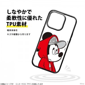 iPhone 14 Pro 6.1インチ 用 ケース カバー メタリックフレーム クリアケース マイク Disney ディズニー PGA PG-DTP22Q04MOI