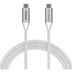USBケーブル Type-C to C 4K・100W出力 10Gbps 1m ホワイト ADTEC APC-V1010CC-4KU3G2-W