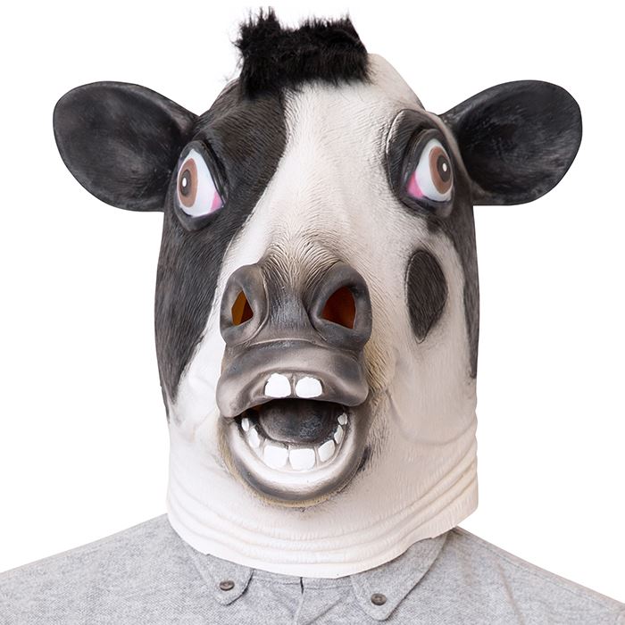 ラバーマスク 乳牛 仮装 変装 リアル おもしろ マスク ジョーク 爆笑 宴会 コスプレ パーティグッズ うし 牛