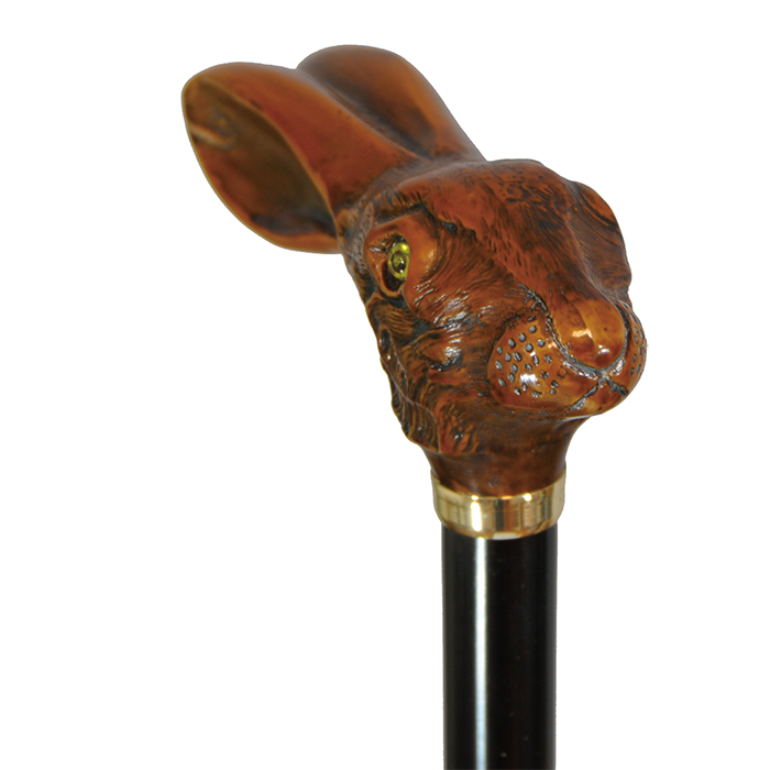 【代引不可】イタリア製アニマルハンドルステッキ(杖) ウサギ うさぎ 兎 兔 全長88cm/重量230g/直径20mm - スマホアクセサリ