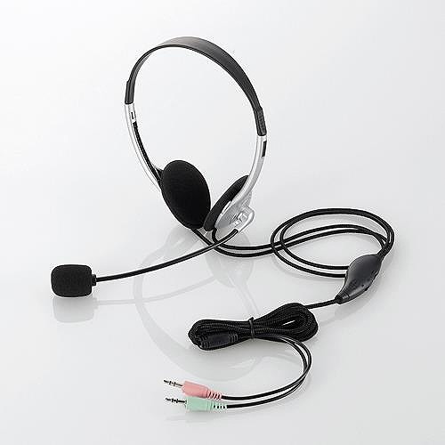 【代引不可】エレコム(ELECOM) ヘッドセットマイクロフォン/両耳オーバーヘッド/1.8m 製品型番：HS-HP22SV（4953103431089） - スマホアクセサリ・周辺機器・AV