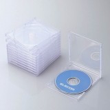 【代引不可】エレコム Blu-ray/DVD/CDケース（標準/PS/1枚収納）/クリア CCD-JSCN10CR