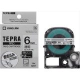キングジム 「テプラ」PROテープカートリッジマットラベル透明 SB6T