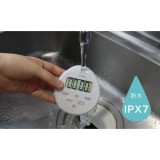 時計付防水タイマー 防水仕様 IPX7 キッチン お風呂 置き時計 ライトグレー ドリテック T-611LG