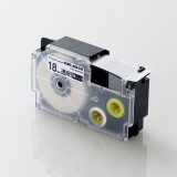 【即納】【代引不可】カシオ ネームランド用 互換テープ 透明 黒文字 18mm幅 8m カラークリエーション CTC-CXR18X