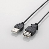 【代引不可】エレコム 極細USB2.0延長ケーブル（A-A延長タイプ）/1.5m/ブラック U2C-EXN15BK