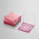 【代引不可】エレコム Blu-ray/DVD/CDケース（スリム/PS/1枚収納）/クリアピンク CCD-JSCS10CPN