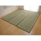 【代引不可】い草 上敷きカーペット ござ 約261×352cm 江戸間6畳 畳の日焼けや汚れ防止に 空気浄化 調湿 消臭 抗菌防臭 両面 コンパクト収納 双目織 草津 純国産 日本製 IKEHIKO 1100636