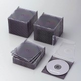 【即納】【代引不可】エレコム Blu-ray/DVD/CDケース（スリム/PS/1枚収納）/クリアブラック CCD-JSCS50CBK