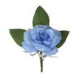 コサージュ ミニバラ ブルー 花飾り バラ 薔薇 花 フラワー 造花 アクセサリー アクセ 雑貨 かわいい おしゃれ アーテック 75024