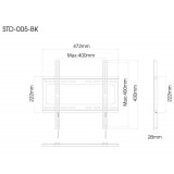 テレビ壁掛け金具 26～55V型推奨 スタンダードタイプ ブラック テレビ TV 壁掛け  Swing STD-005-BK
