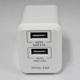 任天堂スイッチ 充電器（ACアダプター） 充電器 AC-USB充電器 急速充電 2ポート計4.8A  オズマ IH-ACU248AD