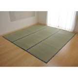 【代引不可】い草 上敷きカーペット ござ 撥水 江戸間3畳 約176×261cm 九州産い草使用 畳の日焼けや汚れ防止に 抗菌防臭 リバーシブル コンパクト収納 双目織 純国産 日本製 IKEHIKO 1104533