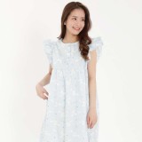 ワンピース ギンガムチェック シナモン フリルワンピース レディースサイズ サンリオ 半袖 寝巻 パジャマ 部屋着 ルームウエア サザック SAN-1480