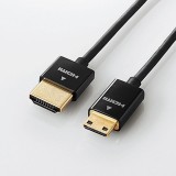 【代引不可】カメラ接続用HDMIケーブル（HDMI miniタイプ）/デジカメ用HDMIケーブル/スーパースリム/mini/2.0m/ブラック エレコム DGW-HD14SSM20BK