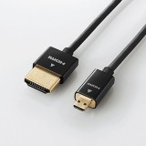 【代引不可】カメラ接続用HDMIケーブル（HDMI microタイプ）/デジカメ用HDMIケーブル/スーパースリム/micro/1.5m/ブラック エレコム DGW-HD14SSU15BK