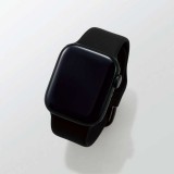 【代引不可】Apple Watch 41/40/38mm シリコンバンド 耐衝撃 アップルウォッチバンド 柔らかい装着感 シンプル おしゃれ ブラック エレコム AW-41BDSCBK