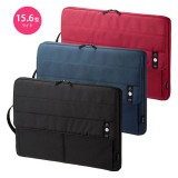 【即納】【代引不可】PCバッグ パソコン インナーケース 15.6型ワイド アクセサリポケット付き カジュアル サンワサプライ IN-CA15