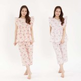 パジャマ チェック マイメロ フリルパジャマ レディースサイズ 上下セット サンリオ キャラクターパジャマ 半袖 寝巻 パジャマ 部屋着 ルームウエア サザック SAN-1481