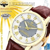 ジョンハリソン 腕時計 ウォッチ 4石天然ダイヤモンド付 ソーラー電波 高級 ブランド メンズ J.HARRISON JH-085MGW