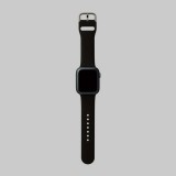 【即納】【代引不可】Apple Watch 45/44/42mm シリコンバンド 耐衝撃 アップルウォッチバンド 柔らかい装着感 シンプル おしゃれ ブラック エレコム AW-45BDSCBK