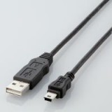 【代引不可】エレコム [RoHS指令準拠]エコUSBケーブル(A-miniB・1m) USB-ECOM510 USB-ECOM510