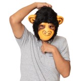 ラバーマスク チンパンジーハーフ 仮装 変装 リアル おもしろ マスク ジョーク 爆笑 宴会 コスプレ パーティグッズ チンパンジー ちんぱんじー ハーフタイプ クリアストーン 4560320890805