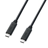 【代引不可】PC・タブレット・スマホ用 USB3.1 Gen2 Type-C ケーブル 1m 3A Power Delivery対応 ブラック サンワサプライ KU31-CCP310