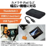 【代引不可】LaCie Rugged SSD Pro 外付け 4TB Thunderbolt3×1 耐衝撃 IP67規格対応 防塵 防水  ラシー STHZ4000800