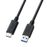 【代引不可】PC・タブレット・スマホ用 USB3.1 Gen2 Type-C-A ケーブル 1m 最大10Gbps データ転送 ブラック サンワサプライ KU31-CA10