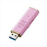 【代引不可】USBメモリ 64GB Shocolf スライド式 USB3.0 高速データ転送 コンパクト 便利 ストロベリーピンク エレコム MF-XWU364GPNL