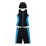 フィットネス補正水着 キャミソールタイプ LL～3Lサイズ 帽子付 美補正 シェイプアップ レディース 水着 スイムウェア ライン グローバルジャパン