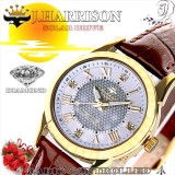 ジョンハリソン 腕時計 ウォッチ 11石天然ダイヤモンド付 ソーラー電波 高級 ブランド レディース J.HARRISON JH-085LGW