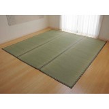 【代引不可】い草 上敷きカーペット ござ 江戸間2畳 約176×176cm 九州産い草使用 畳の日焼けや汚れ防止に 空気浄化 調湿 消臭 抗菌防臭 両面 コンパクト収納 双目織 松 純国産 日本製 IKEHIKO 1103232