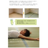 【代引不可】い草 上敷きカーペット ござ 江戸間2畳 約176×176cm 九州産い草使用 畳の日焼けや汚れ防止に 空気浄化 調湿 消臭 抗菌防臭 両面 コンパクト収納 双目織 松 純国産 日本製 IKEHIKO 1103232
