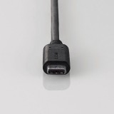 【即納】【代引不可】USB2.0ケーブル/C-Cタイプ/認証品/PD対応/5A出力/0.5m/ブラック エレコム U2C-CC5P05NBK