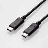 【即納】【代引不可】USB2.0ケーブル/C-Cタイプ/認証品/PD対応/5A出力/1.0m/ブラック エレコム U2C-CC5P10NBK