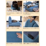 【北海道・沖縄・離島配送不可】【代引不可】ペットソファ ペット用ソファ ローソファ 木フレーム ファブリック 布張り コットン 室内用 屋内用 コンパクト 犬 小型犬 猫 ふっくら 椅子 ペット用品 ペットグッズ かわいい ブルー 東谷 PET-65