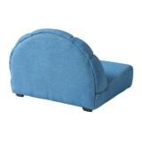 【北海道・沖縄・離島配送不可】【代引不可】ペットソファ ペット用ソファ ローソファ 木フレーム ファブリック 布張り コットン 室内用 屋内用 コンパクト 犬 小型犬 猫 ふっくら 椅子 ペット用品 ペットグッズ かわいい ブルー 東谷 PET-65