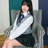 オルチャンセーラー ニットベスト グレー×ブラック コスチューム 衣装 仮装 変装 クリアストーン 4560320911302