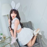 GLOWHOLIC ホワイトセパレートバニー コスチューム 衣装 仮装 変装 クリアストーン 4560320911388