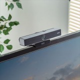 【代引不可】ウェブカメラ 4K 会議用 ワイドレンズカメラ WEBカメラ 高精細 850万画素 マイク内蔵 Zoom ビデオ会議 テレワーク ブラック サンワサプライ CMS-V52S