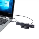 【代引不可】ウェブカメラ 4K 会議用 ワイドレンズカメラ WEBカメラ 高精細 850万画素 マイク内蔵 Zoom ビデオ会議 テレワーク ブラック サンワサプライ CMS-V52S
