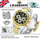 ジョンハリソン 腕時計 ウォッチ 8石天然ダイヤモンド付 自動巻&手巻 高級 ブランド メンズ J.HARRISON JH-014DG