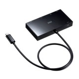 【即納】【代引不可】USB Type-C モバイルドッキングステーション USB3.2 Gen1/LAN/HDMI/VGA ケーブル長50cm LANアダプタ付 サンワサプライ USB-3TCH30BK