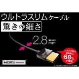 【代引不可】HIGH SPEED HDMIケーブル(ウルトラスリム)　ブラック　1.5m エレコム CAC-HD14US15BK