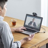 【代引不可】WEBカメラ FULL HD対応 500万画素 マイク内蔵 ウェブカメラ 動画 ビデオチャット テレワーク サンワサプライ CMS-V59BK