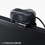 【代引不可】WEBカメラ FULL HD対応 500万画素 マイク内蔵 ウェブカメラ 動画 ビデオチャット テレワーク サンワサプライ CMS-V59BK