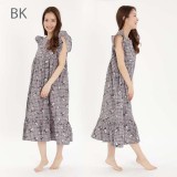 ワンピース チェック クロミ フリルワンピース レディースサイズ サンリオ 半袖 寝巻 パジャマ 部屋着 ルームウエア サザック SAN-1484